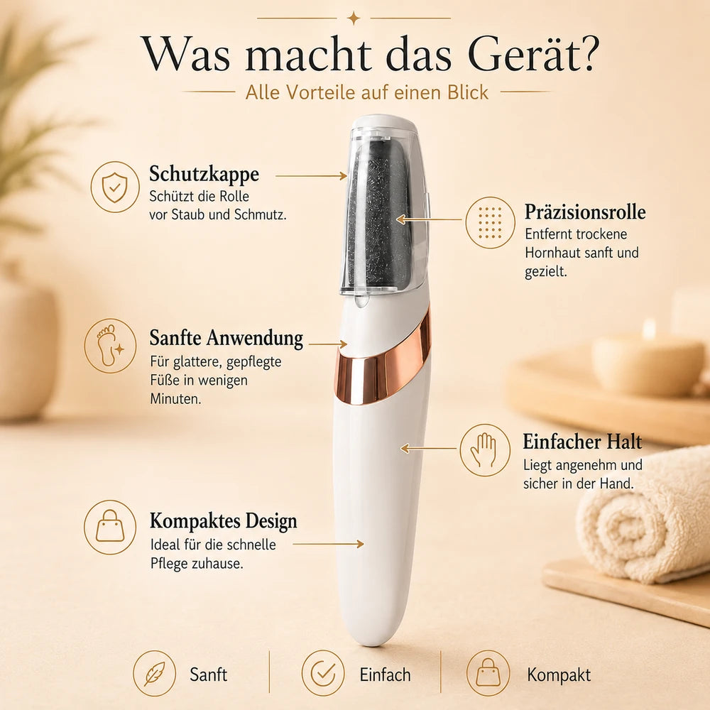 SilkStep Pro – Elektrisches Fußpflegegerät für glatte Füße