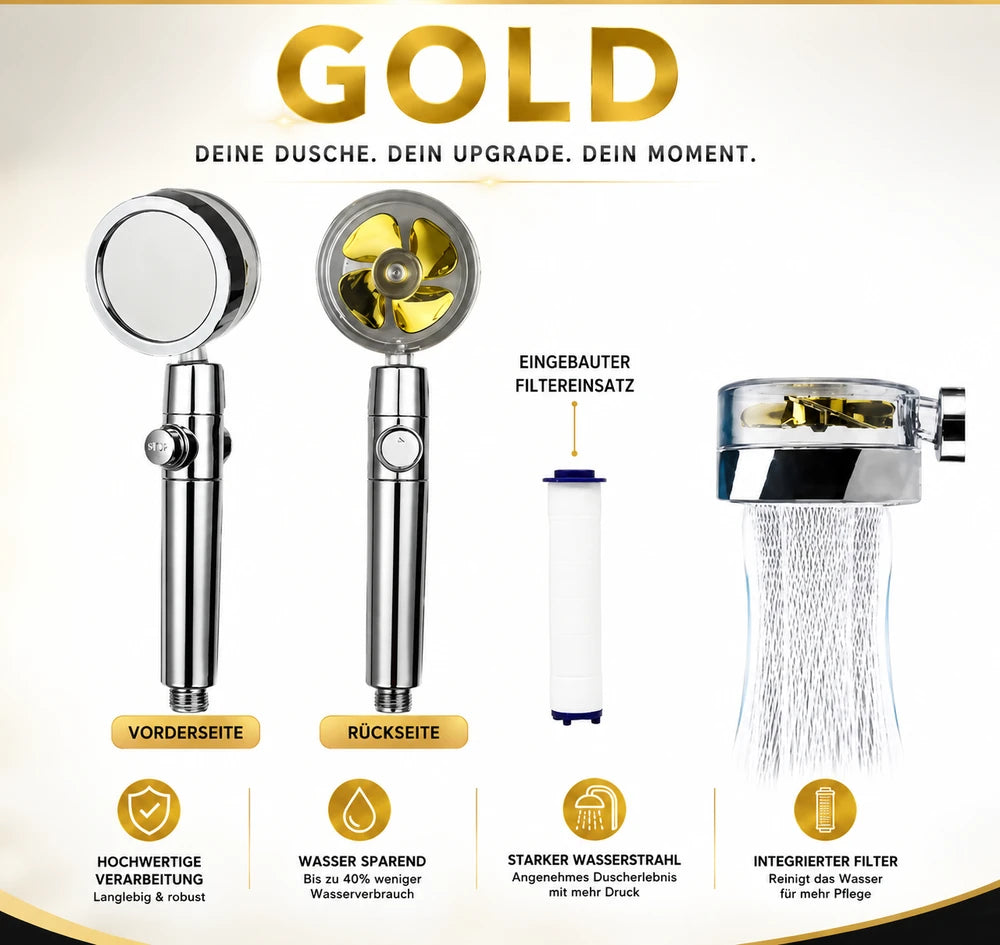 HydroSpin™ - Der innovative Turbo Duschkopf für mehr Druck und weniger Verbrauch