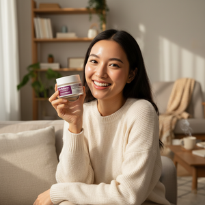 Kundin mit Dr.Melaxin Cream